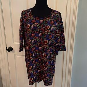 NWT LuLaRoe Irma black with multicolor paisley pattern size medium tunic